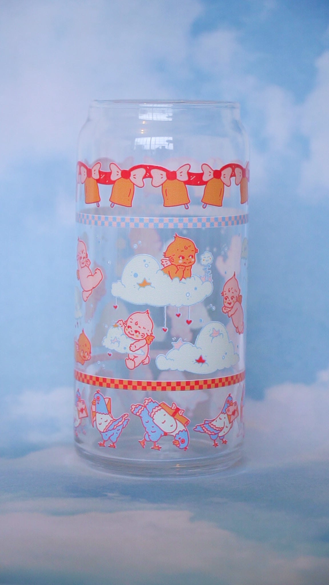 Cloud Kewpie Land Glass