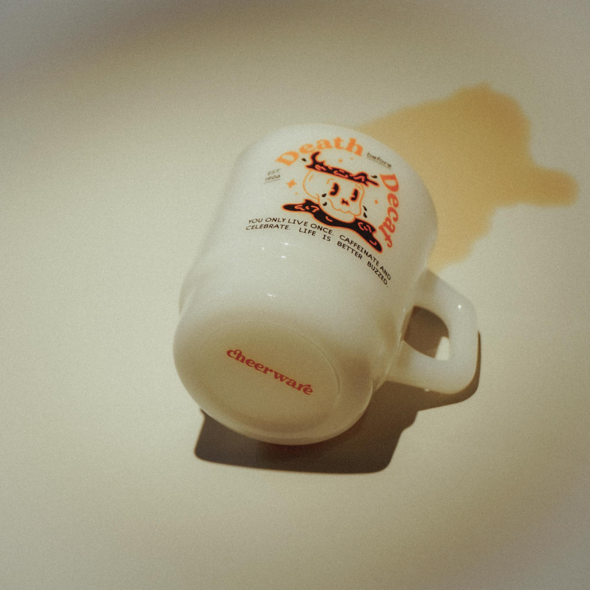 "Death Before Decaf" Spooky Diner Mug