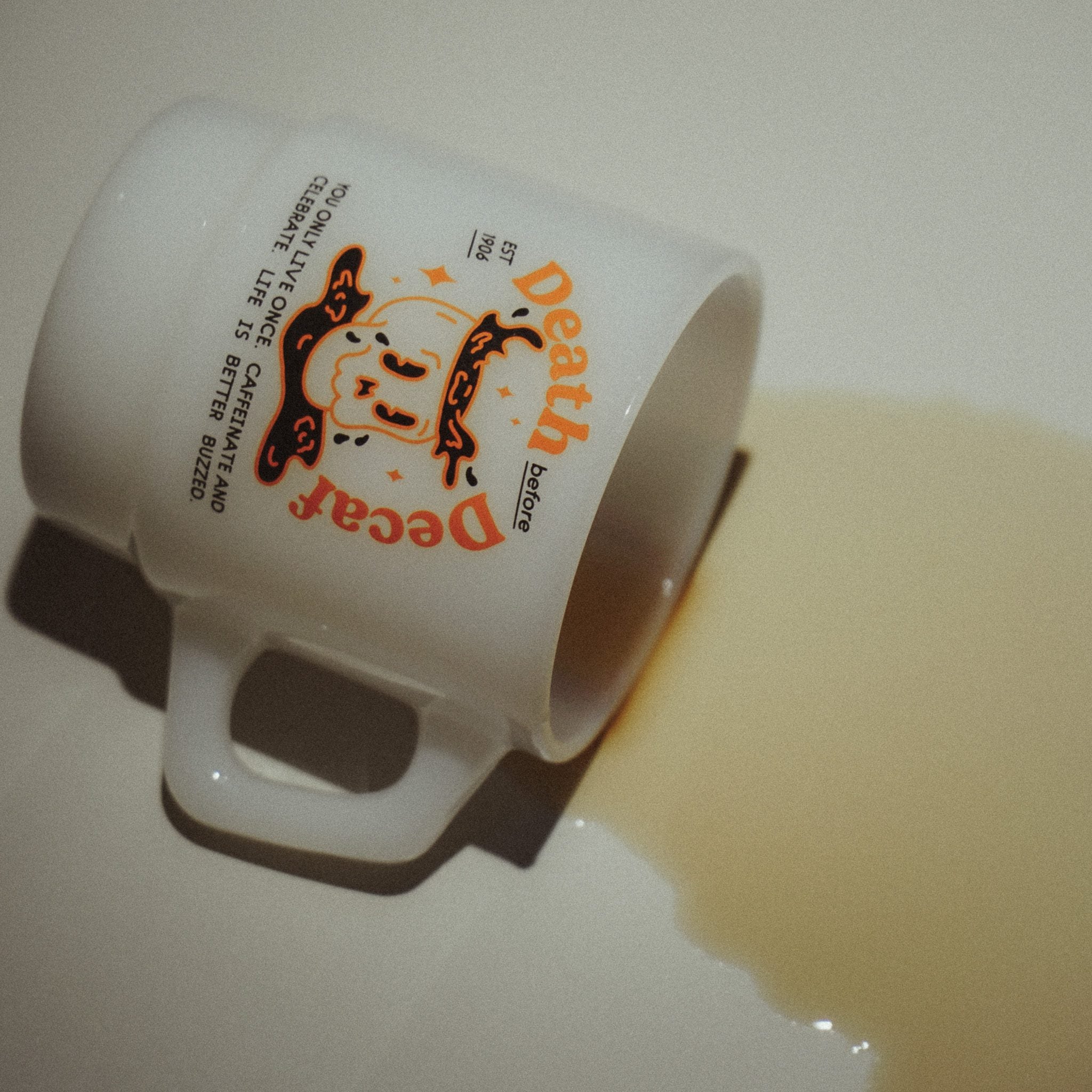 "Death Before Decaf" Spooky Diner Mug