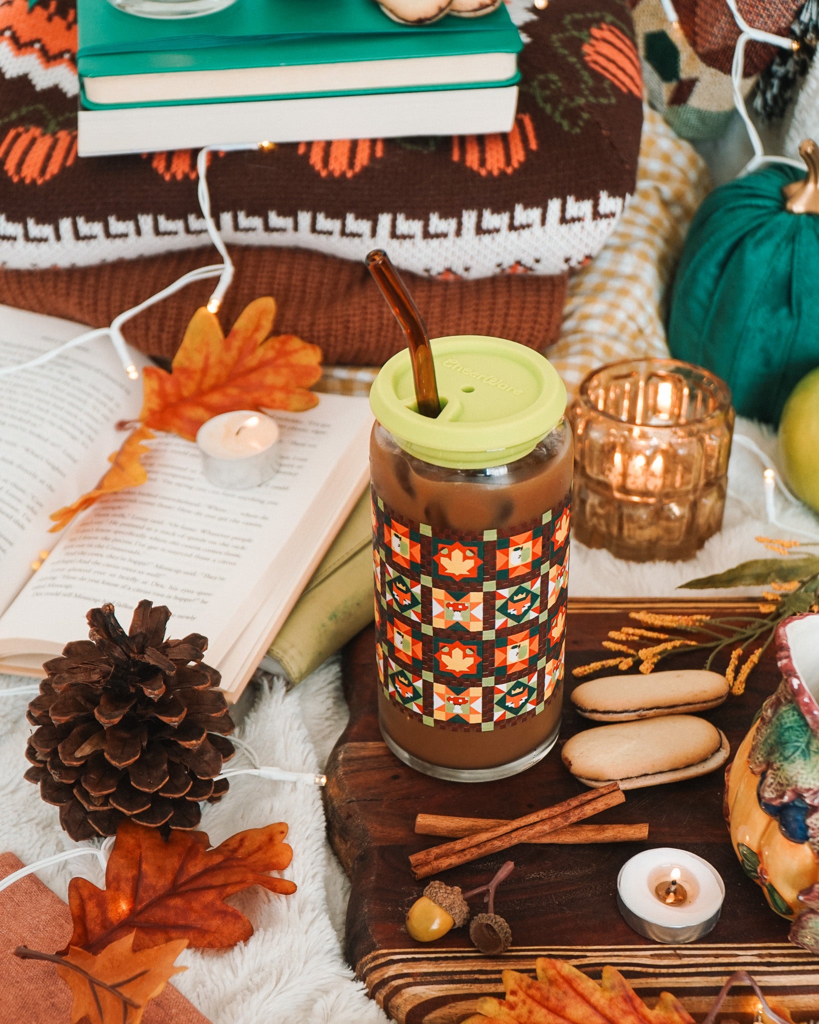 Autumn Quilt Glass