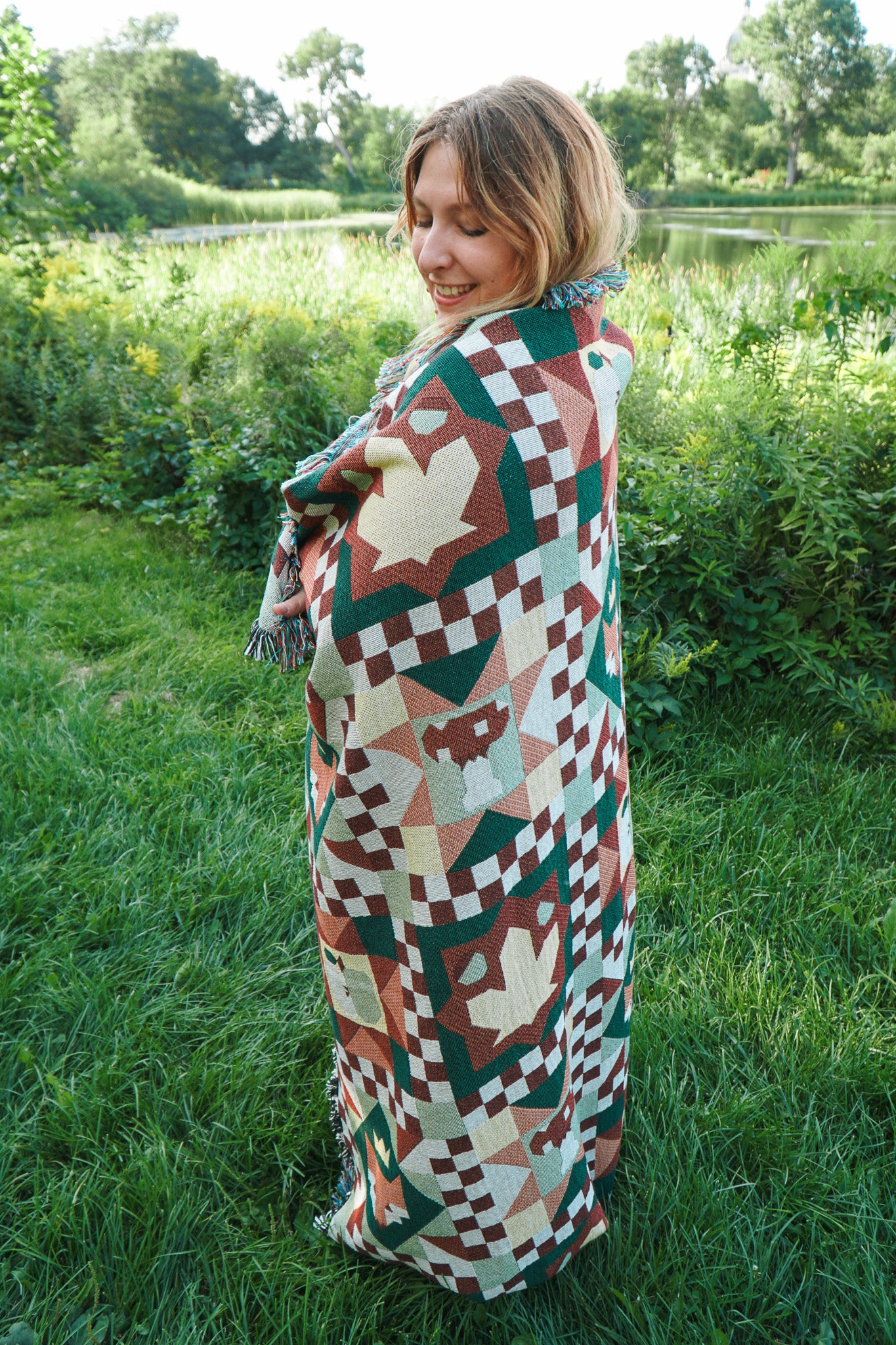 Autumn Quilt Tapestry Blanket