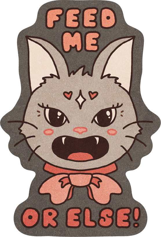 Feed me sticker
