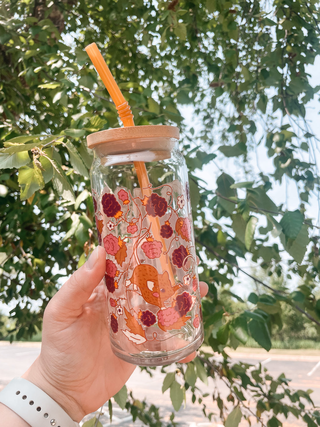 Raspberry Mouse Glass