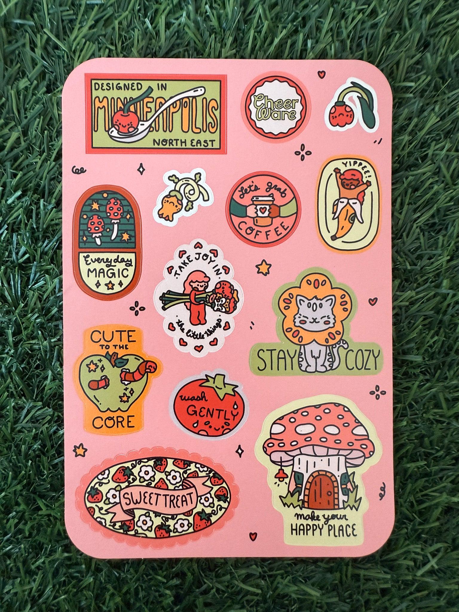 Cheerware Cute and Cozy Sticker Sheet