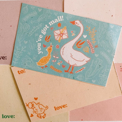 mom and baby duck valentines card