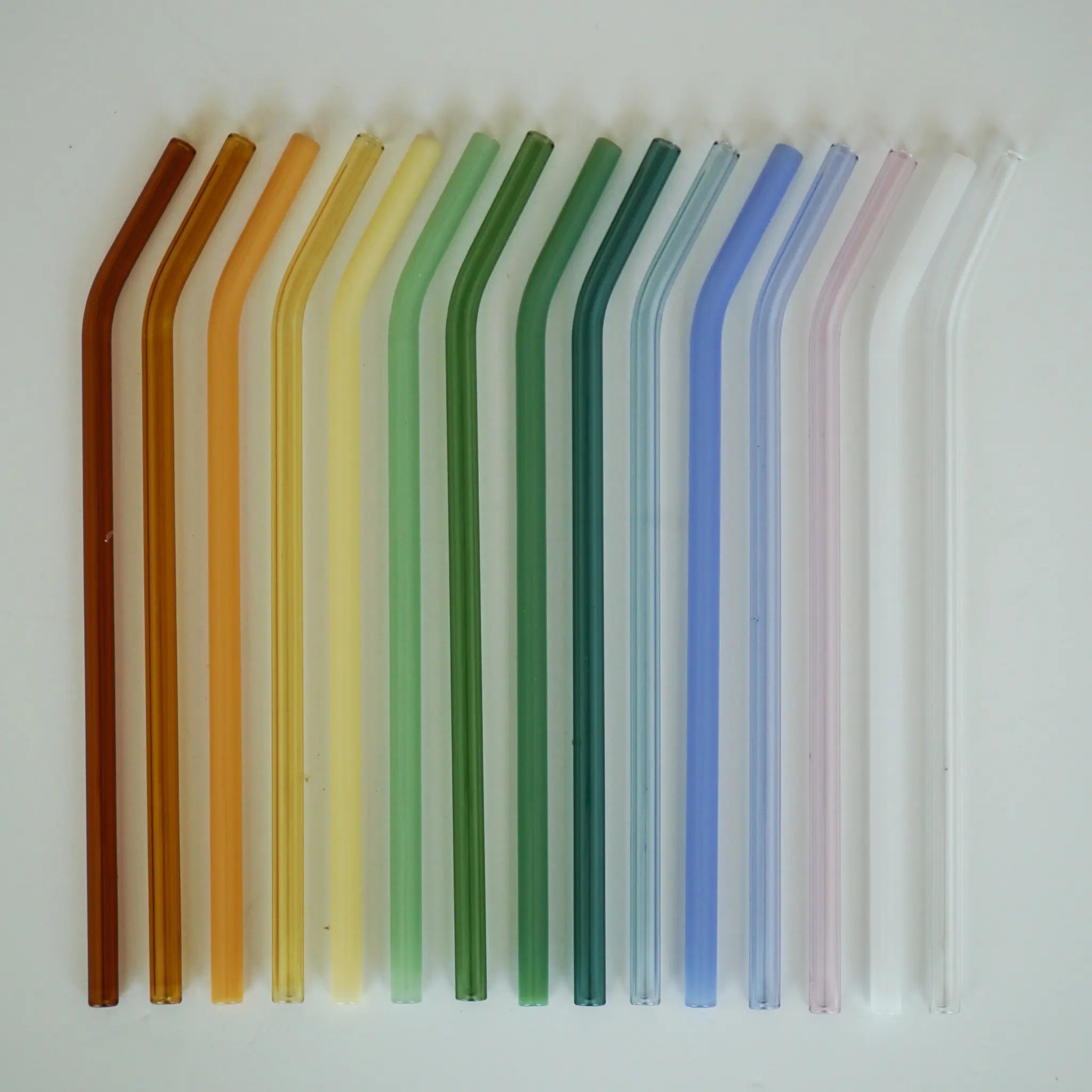 Individual Glass Drinking Straws- Bent