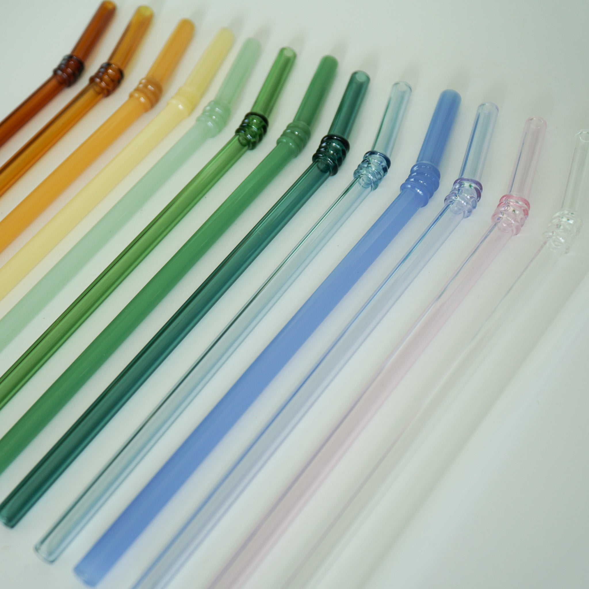 Ridged Glass Straws