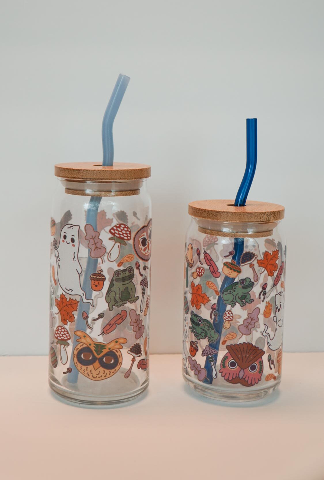Glass Jars & Lids - Drinking Straws.Glass