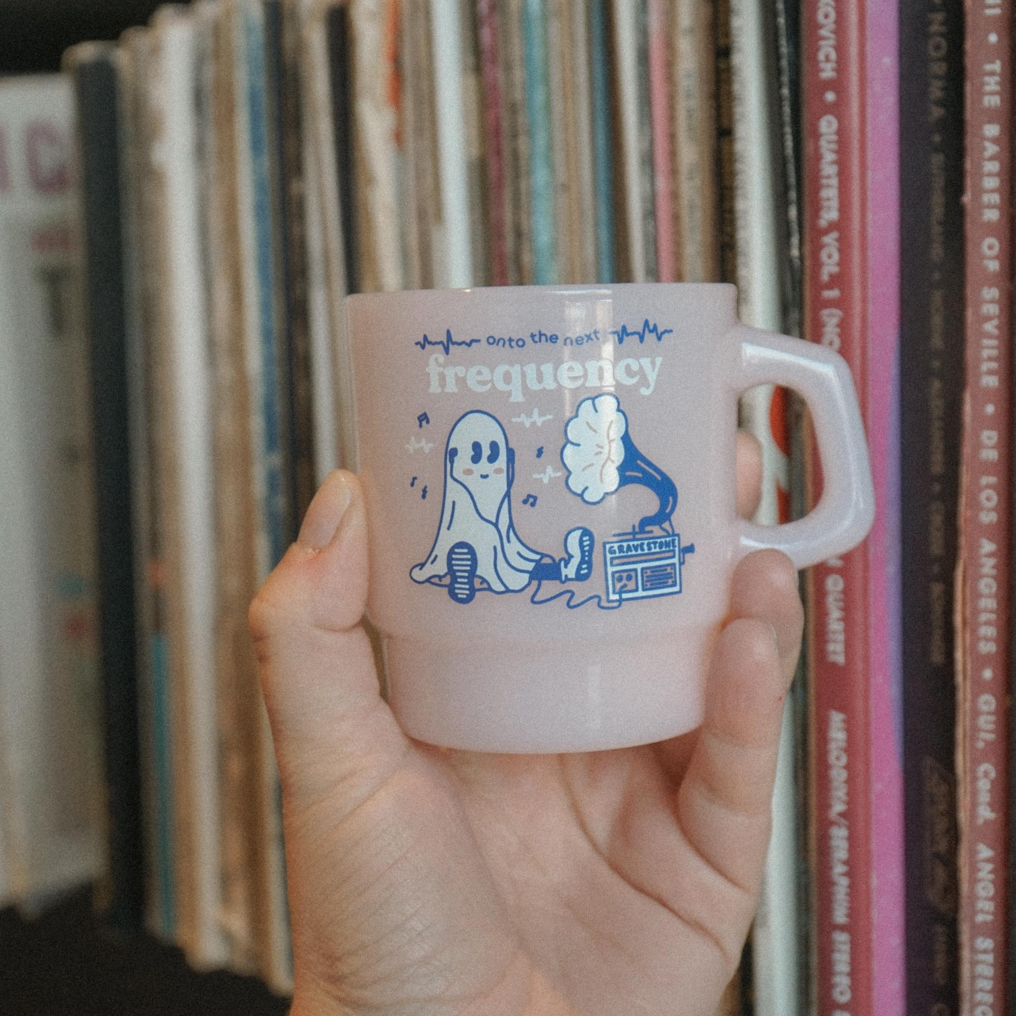 &quot;Onto the Next Frequency&quot; Spooky Diner Mug