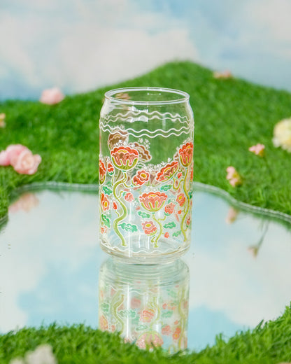Pretty Poppy Stained Glass Cup