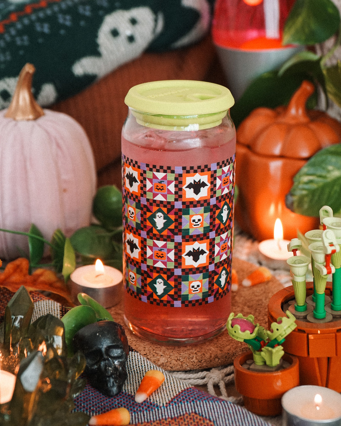 Spooky Quilt Glass