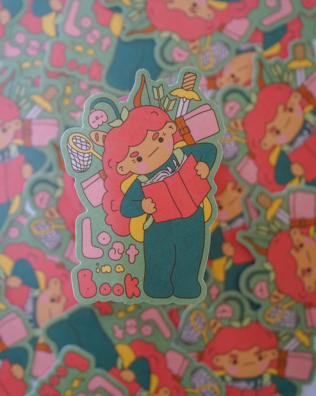 Lost in a Book Sticker
