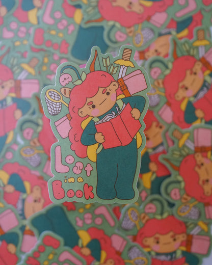 Lost in a Book Sticker