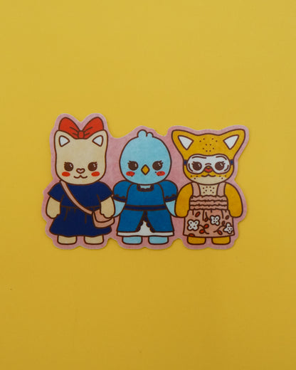 Fall calico critters sticker