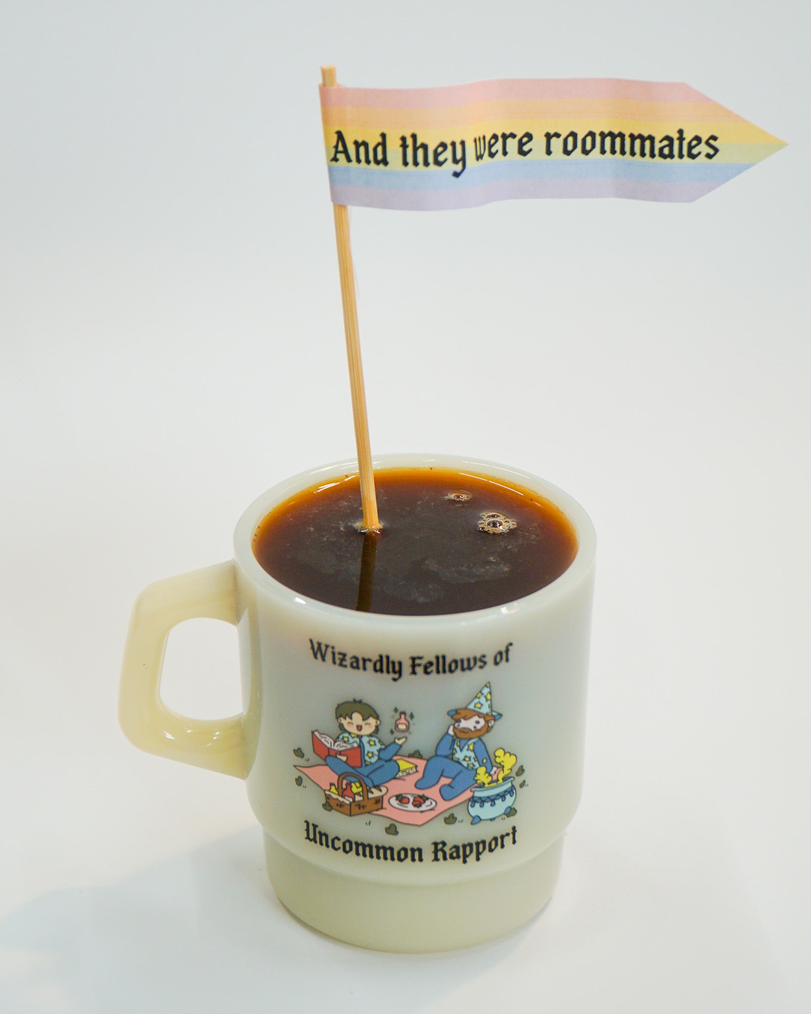"Wizardly Fellows" Yellow Medieval Mug