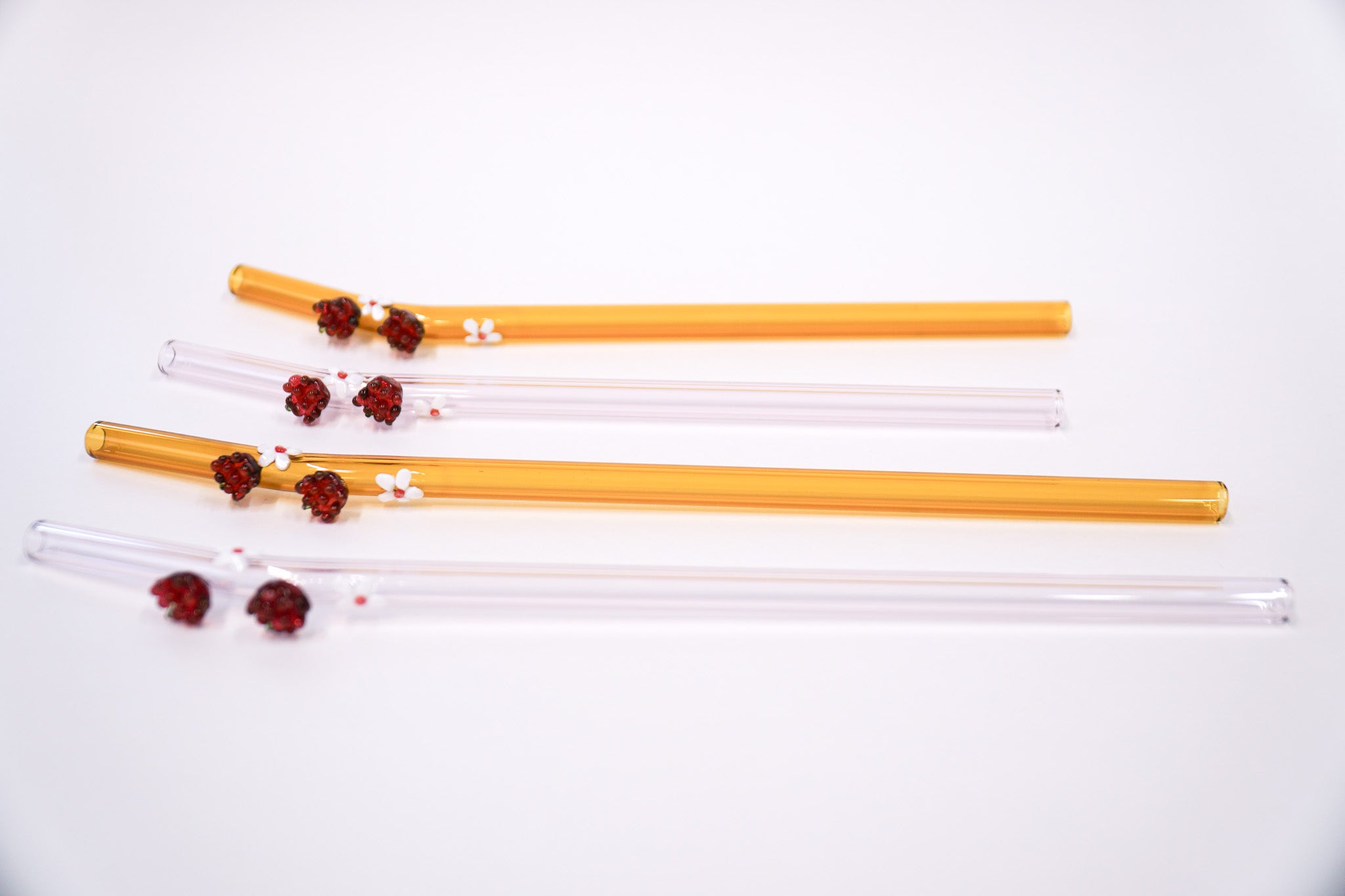 Raspberry Blossom Straw