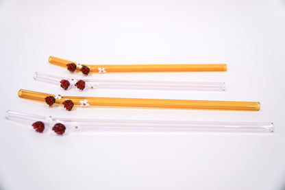 Raspberry Blossom Straw