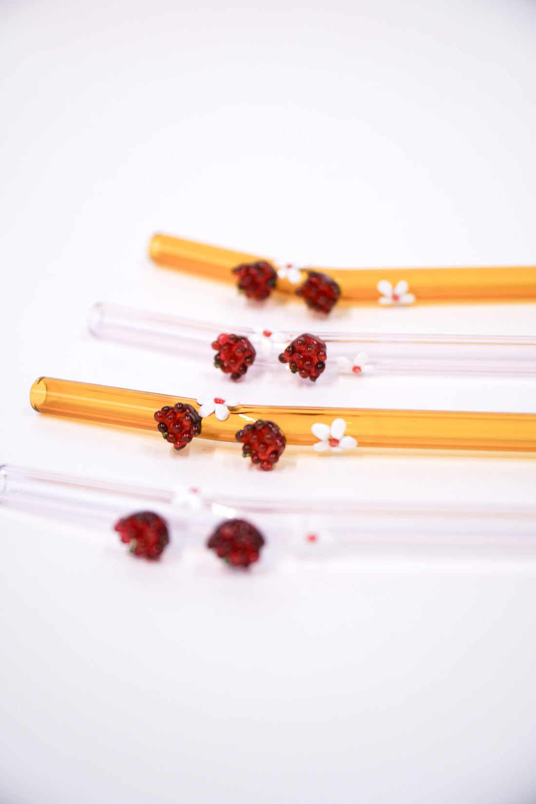 Raspberry Blossom Straw
