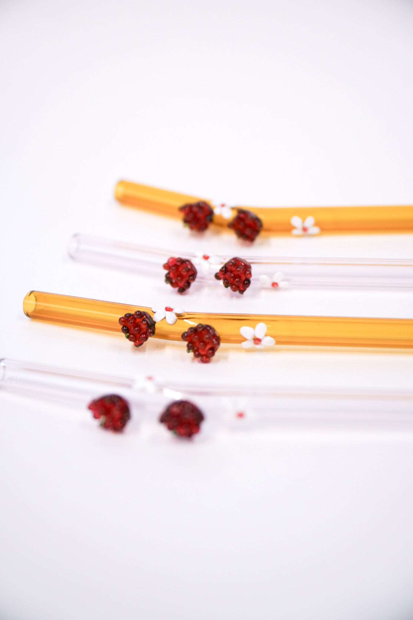 Raspberry Blossom Straw