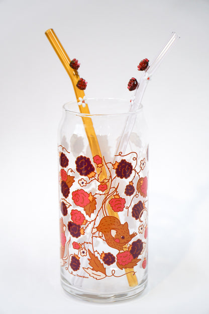 Raspberry Blossom Straw