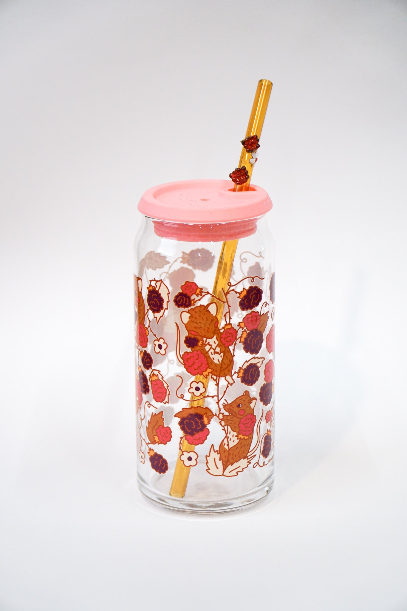 Raspberry Blossom Straw