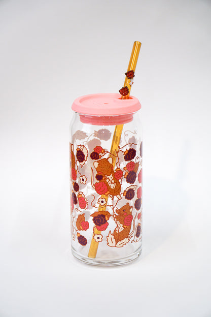 Raspberry Blossom Straw