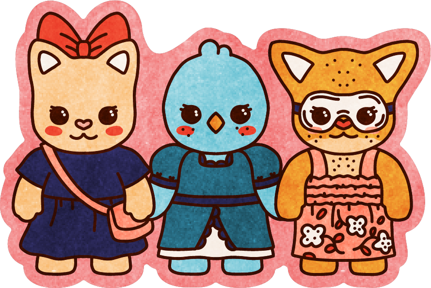 Fall calico critters sticker