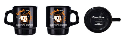 &quot;Death Before Decaf&quot; Spooky Diner Mug