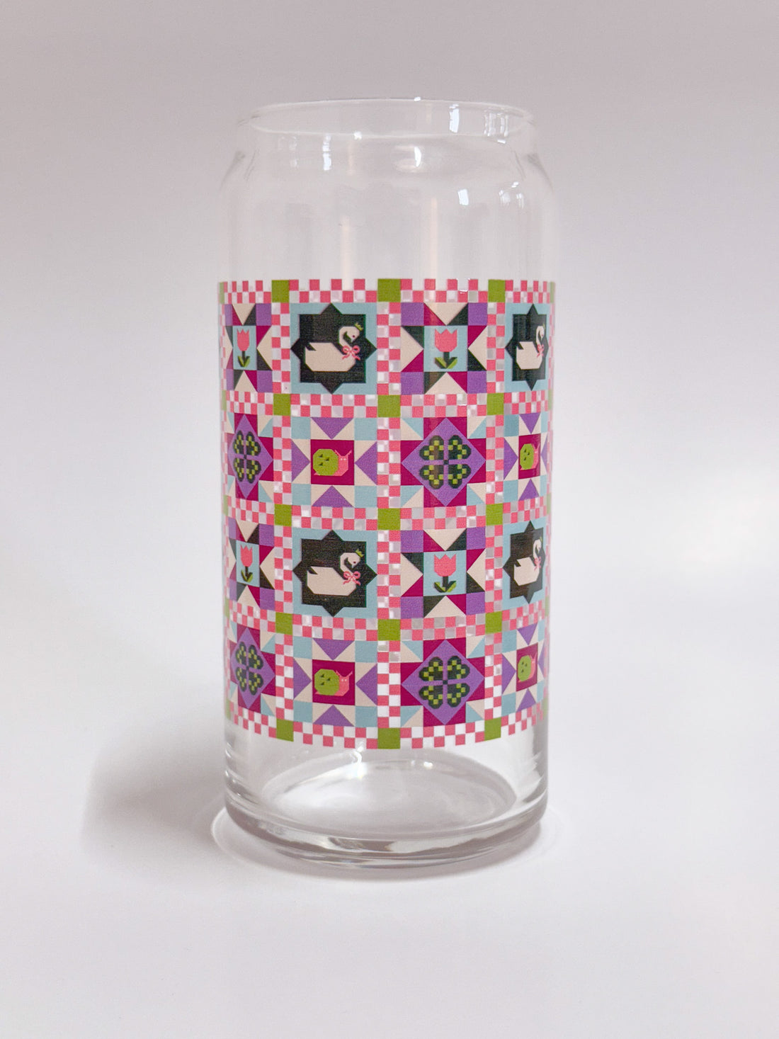 Dreamy Quilt 20oz Can Glass