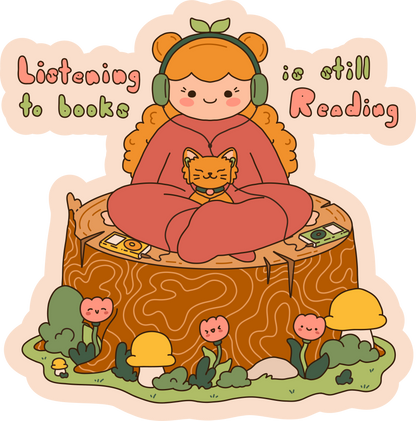 Audiobooks are Reading Sticker