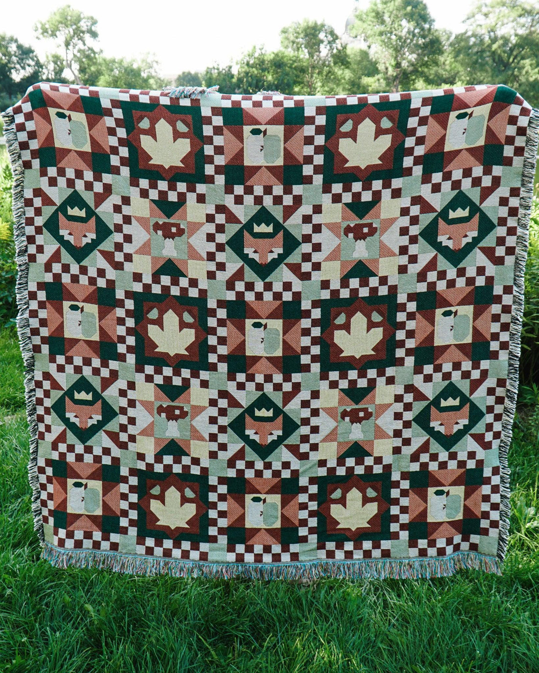 Autumn Quilt Tapestry Blanket